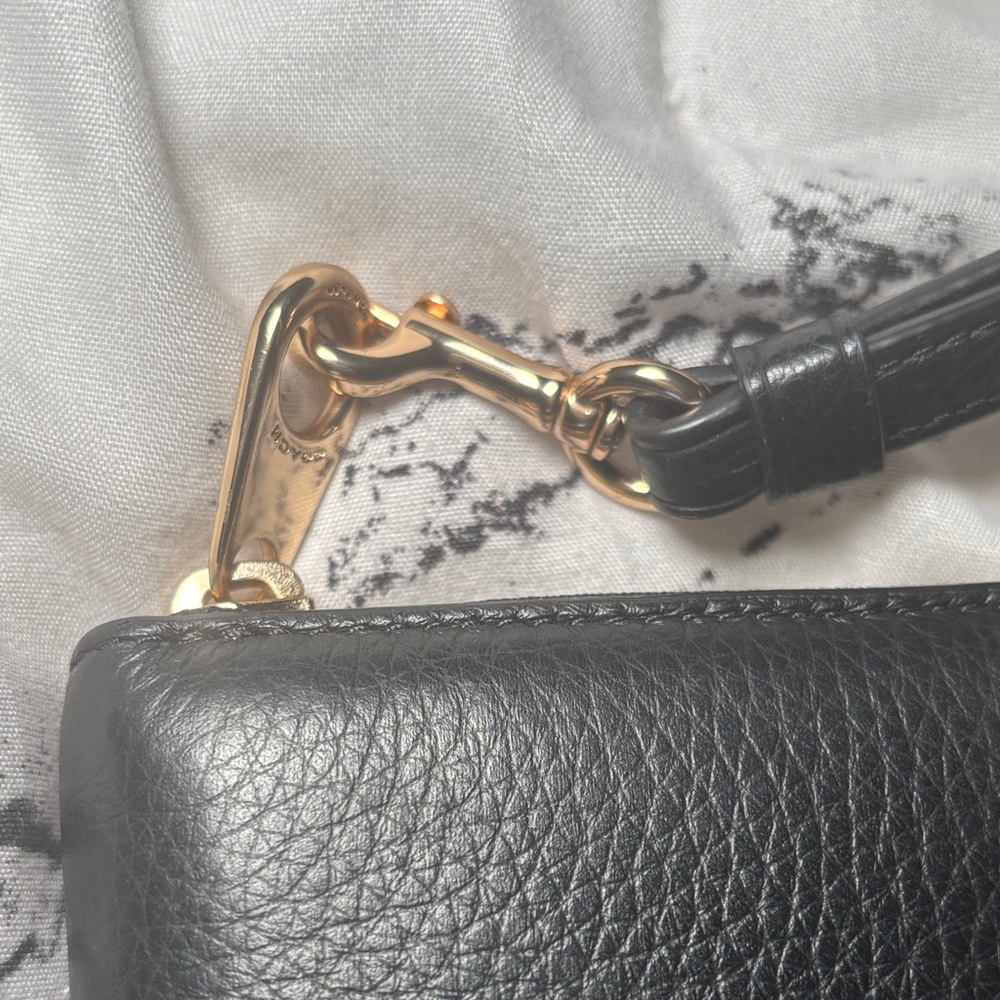 Coach Black Leather Wallet with Gold Accents - Picture 5 of 10